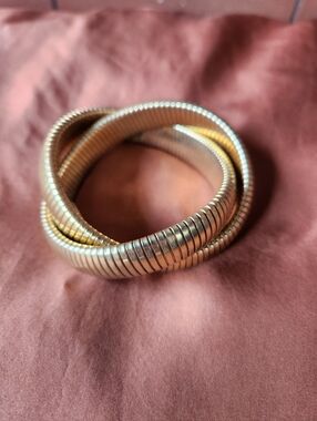 Vintage Gold Coil Wrap Bracelet